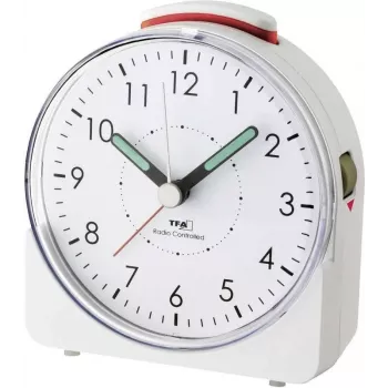 TFA DOSTMANN 60.1508.02 Sveglia luminosa Sunrise con radio FM, LED multicolore, doppia sveglia, porta di ricarica USB, bianco