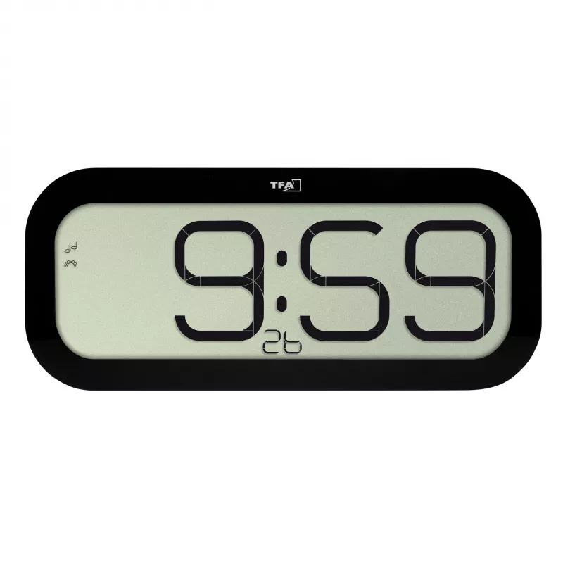 TFA Dostmann Orologio da parete radiocontrollato 60.4514.01 nero