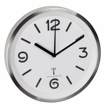 TFA Dostmann 60.3535.02 orologio da parete radiocontrollato rotondo argento - bianco