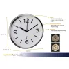 TFA Dostmann 60.3535.02 orologio da parete radiocontrollato rotondo argento - bianco