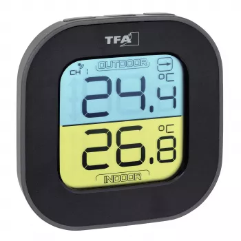 TFA Dostmann termoigrometro digitale quadrato 1,5V 61x24x61mm nero 30.3068.01