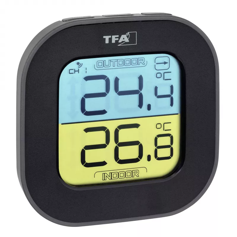 TFA Dostmann termoigrometro digitale quadrato 1,5V 61x24x61mm nero 30.3068.01