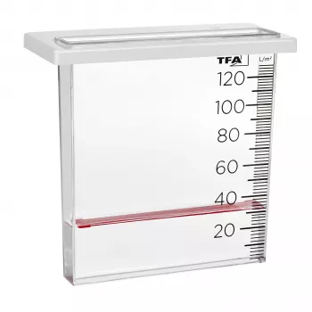 TFA Dostmann 47.1014 pluviometro 120 mm trasparente/bianco