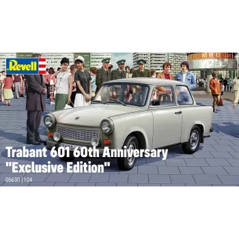 Revell 60° anniversario Trabant 601 Exclusive Edition 1:24 kit di montaggio in plastica 05630