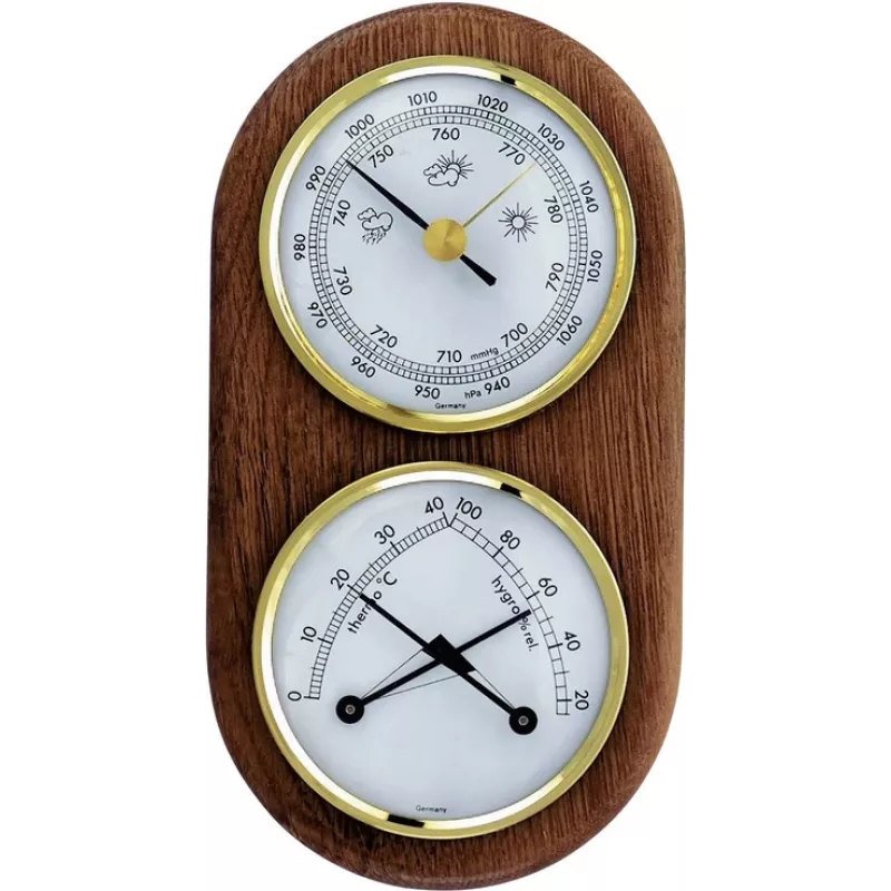 TFA Dostmann stazione meteo analogica 20.1051 rovere per interni ed esterni