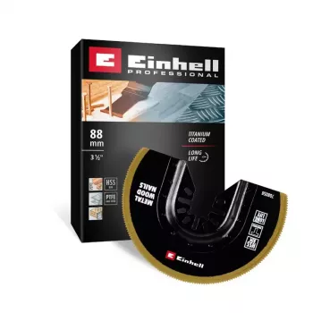Einhell 708058 Lama per sega a tuffo semicircolare BIM-TI 88 mm bimetallo per multiuso oscillanti