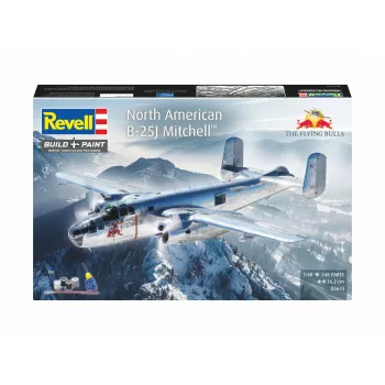 Revell 05643 Flying B-25J Mitchell kit di montaggio aereo scala 1:48, 137 pezzi, livello di abilità 4