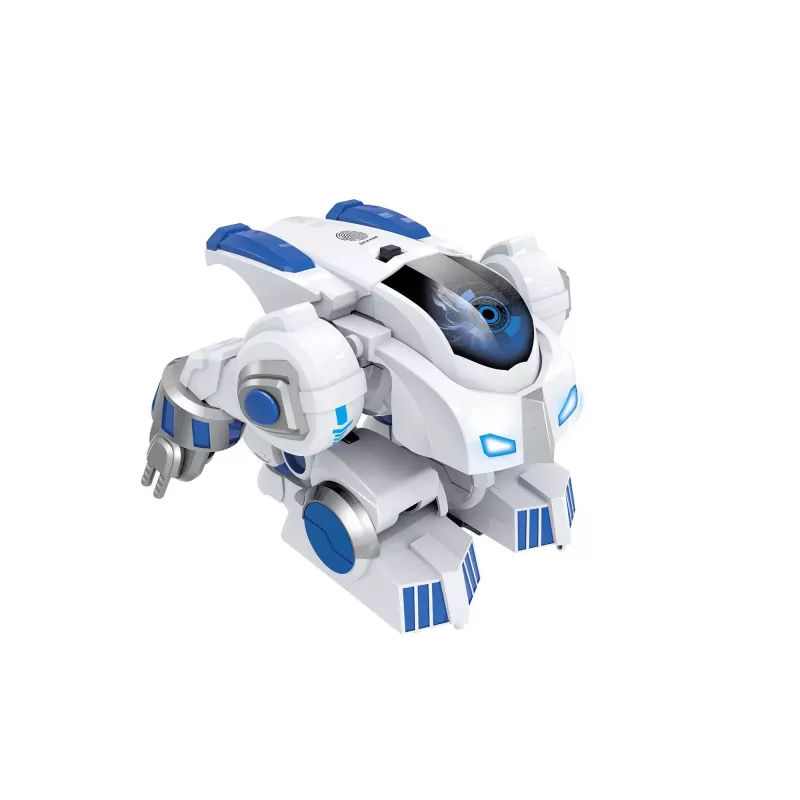 Revell Control T-Giant robot RC - 2,4 GHz, lanciatore di dischi in schiuma, effetti LED, bianco/grigio/arancione 24700