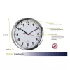 TFA Dostmann 60.3529.02 Orologio da parete radio 220 mm alluminio lancetta dei secondi continua