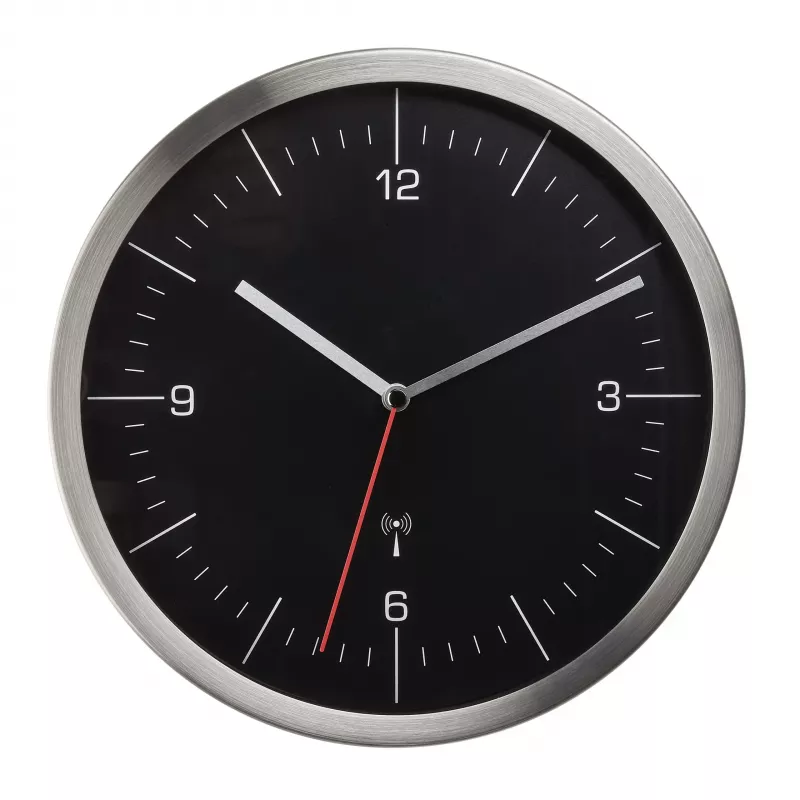 TFA Dostmann Orologio da parete radio 245 mm acciaio inox con lancetta dei secondi continua 60.3544.01