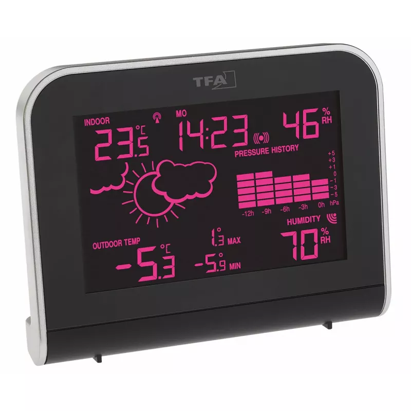 TFA Dostmann SPHERE Stazione meteo radio, nera 35.1148.01