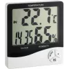 TFA Dostmann WS 5031 Termo-igrometro con orologio, nero/bianco 30-5031