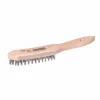 kwb 919950 Spazzola metallica a mano con setole d'acciaio a 4 file, 255 mm