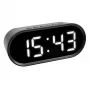 TFA Dostmann Sveglia digitale con cifre LED luminose, ovale, nera, 0-50 °C, °F/°C (60.2025.01)