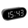 TFA Dostmann Sveglia digitale con cifre LED luminose, ovale, nera, 0-50 °C, °F/°C (60.2025.01)