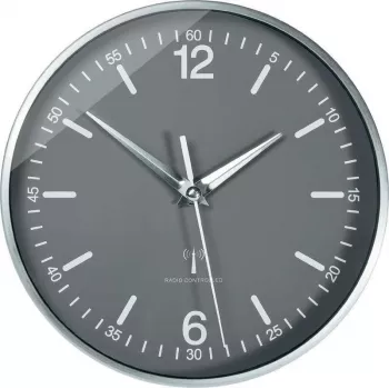 TFA Dostmann 60.3503 Orologio da parete radiocontrollato in alluminio, nero