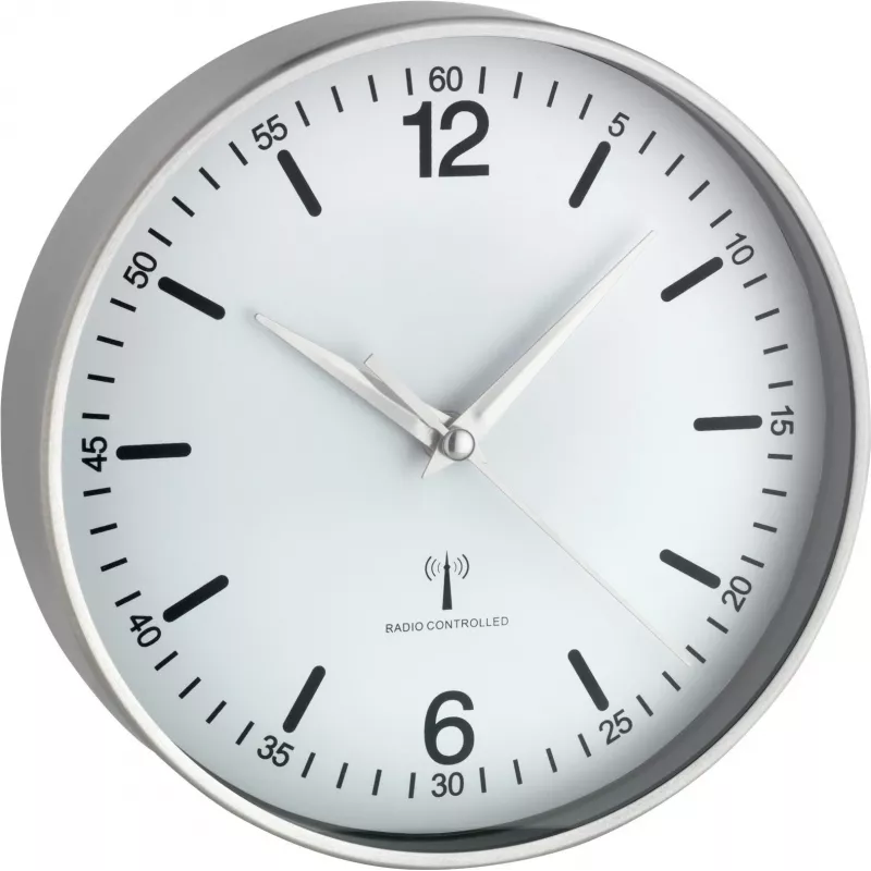 TFA Dostmann 60.3503 Orologio da parete radiocontrollato in alluminio, nero