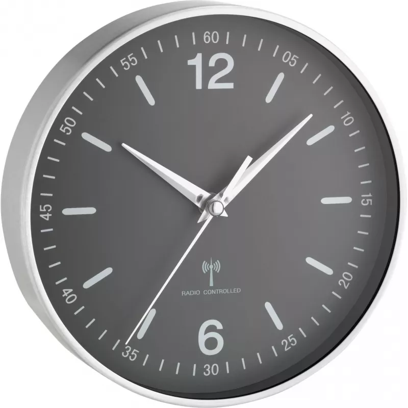 TFA Dostmann 60.3503 Orologio da parete radiocontrollato in alluminio, nero