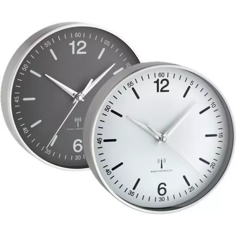 TFA Dostmann 60.3503 Orologio da parete radiocontrollato in alluminio, nero