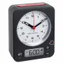 TFA Dostmann Combo Sveglia meccanica nero-rossa (60.1511.01)