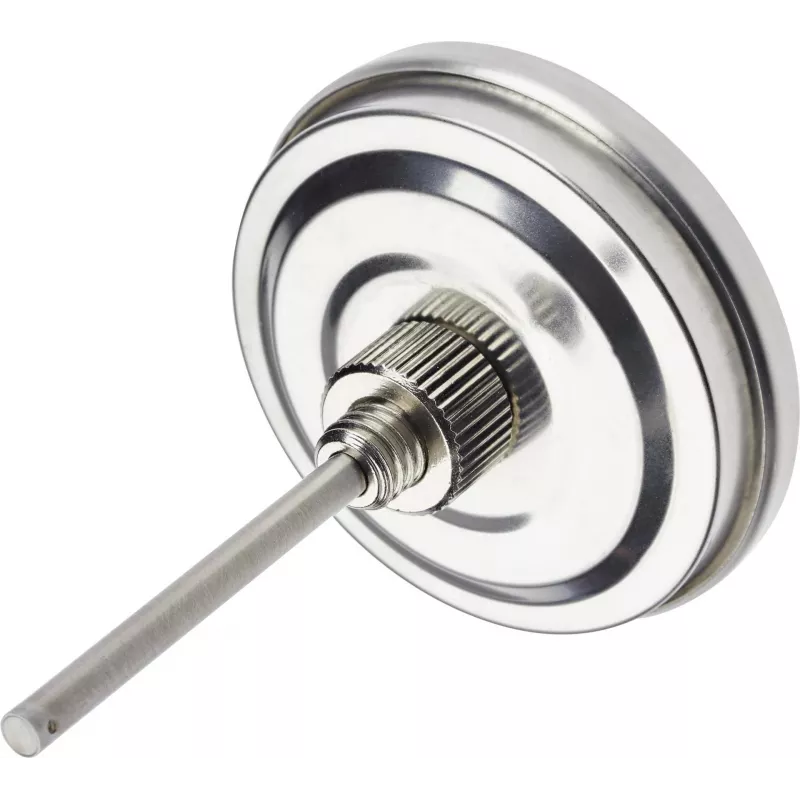 TFA Dostmann 14.1029 Termometro da frigorifero e congelatore in acciaio inox, quadrante analogico, da -30 a +30 °C, diametro 52 mm