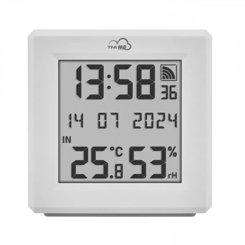 TFA Dostmann TFA.me Set starter con gateway Wi-Fi e 2 termoigrometri radio KLIMA@HOME, nero/bianco 35.8109.02