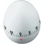 TFA DOSTMANN Timer da cucina a forma di uovo, meccanico, bianco, 60 minuti, allarme a campana, 60 x 74 mm 38.1002