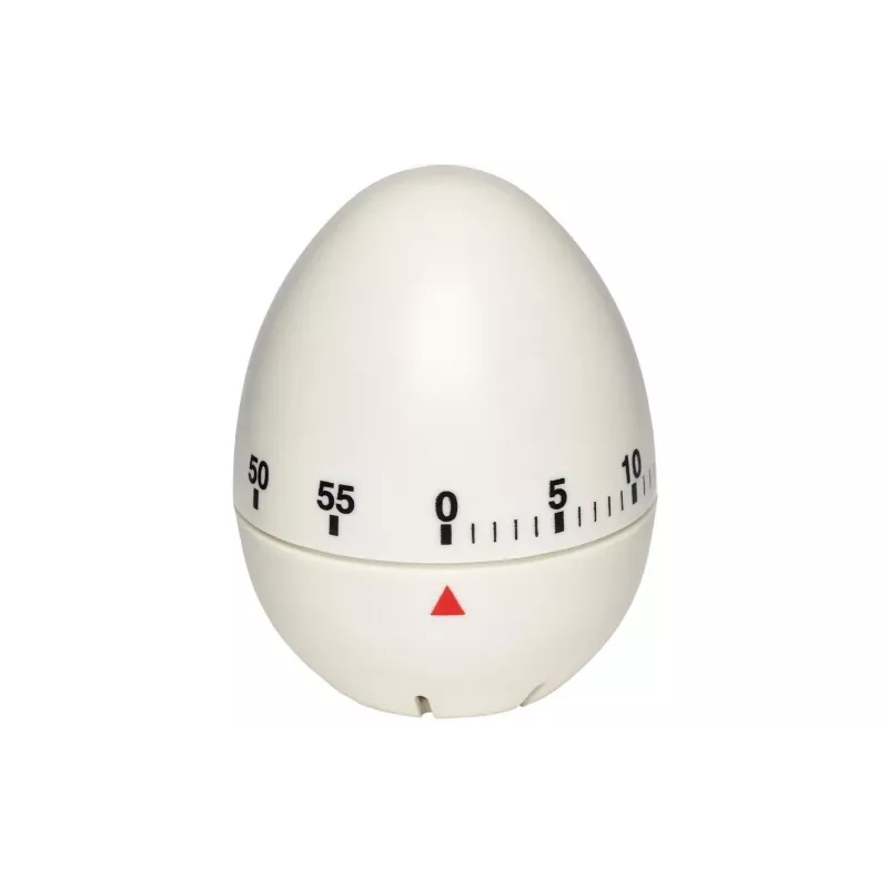 TFA DOSTMANN Timer da cucina a forma di uovo, meccanico, bianco, 60 minuti, allarme a campana, 60 x 74 mm 38.1002