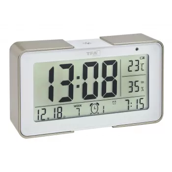 TFA Dostmann 60.2540.53 Sveglia radio oro/bianco