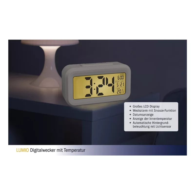 TFA Dostmann 60.2018.02 Sveglia digitale bianca