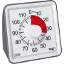 TFA DOSTMANN VISUAL Timer bianco analogico countdown meccanico da 60 minuti con funzionamento silenzioso e allarme acustico (38.2043.10)