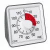TFA DOSTMANN VISUAL Timer bianco analogico countdown meccanico da 60 minuti con funzionamento silenzioso e allarme acustico (38.2043.10)