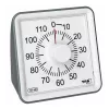 TFA DOSTMANN VISUAL Timer bianco analogico countdown meccanico da 60 minuti con funzionamento silenzioso e allarme acustico (38.2043.10)