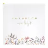 Goldbuch Blütenliebe Album fotografico matrimonio 30x31, 60 pagine bianche, copertina floreale 08 044