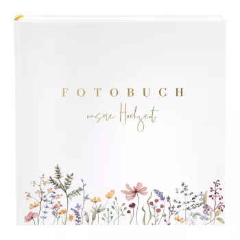 Goldbuch Blütenliebe Album fotografico matrimonio 30x31, 60 pagine bianche, copertina floreale 08 044