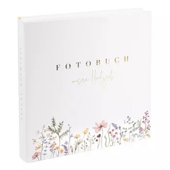 Goldbuch Blütenliebe Album fotografico matrimonio 30x31, 60 pagine bianche, copertina floreale 08 044