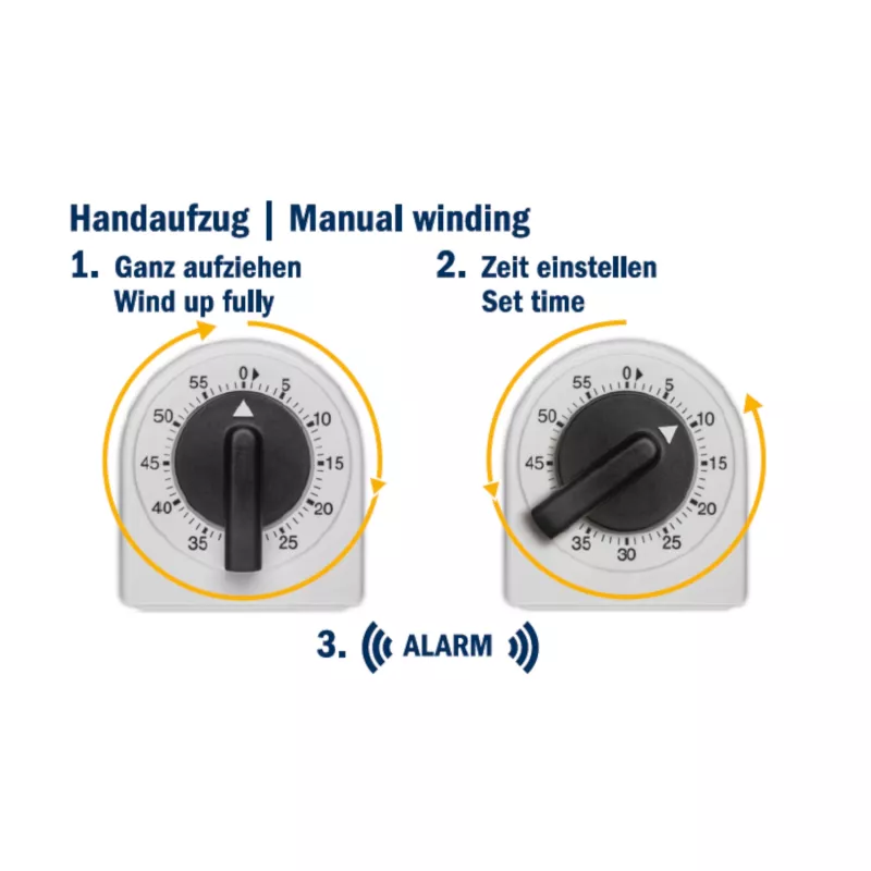 TFA Dostmann timer da cucina analogico contaminuti bianco-nero analogico (38.1041)