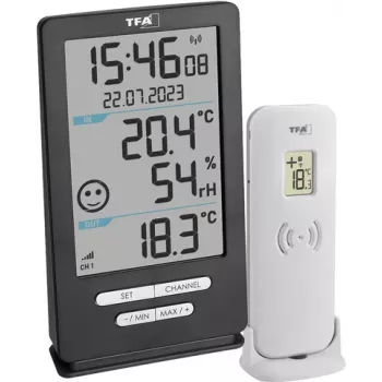 TFA Dostmann XENA HOME termometro digitale senza fili antracite 30.3074.10