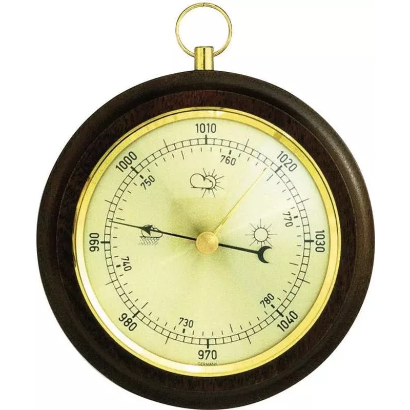 TFA Dostmann Barometro analogico da parete 29.4001, cassa in legno, 960-1060 hPa