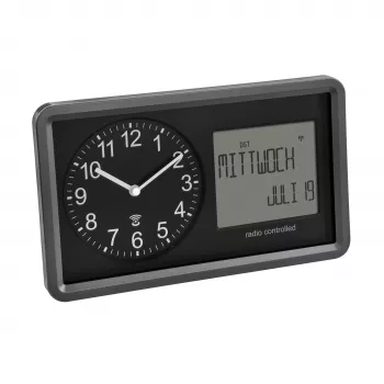 TFA Dostmann 60.3552.01 orologio da parete radio nero