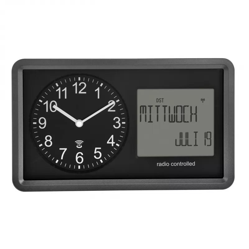 TFA Dostmann 60.3552.01 orologio da parete radio nero