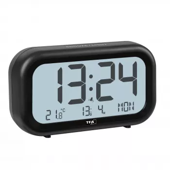 TFA Dostmann 60.2052.01 Sveglia al quarzo nero extra forte allarme display grande