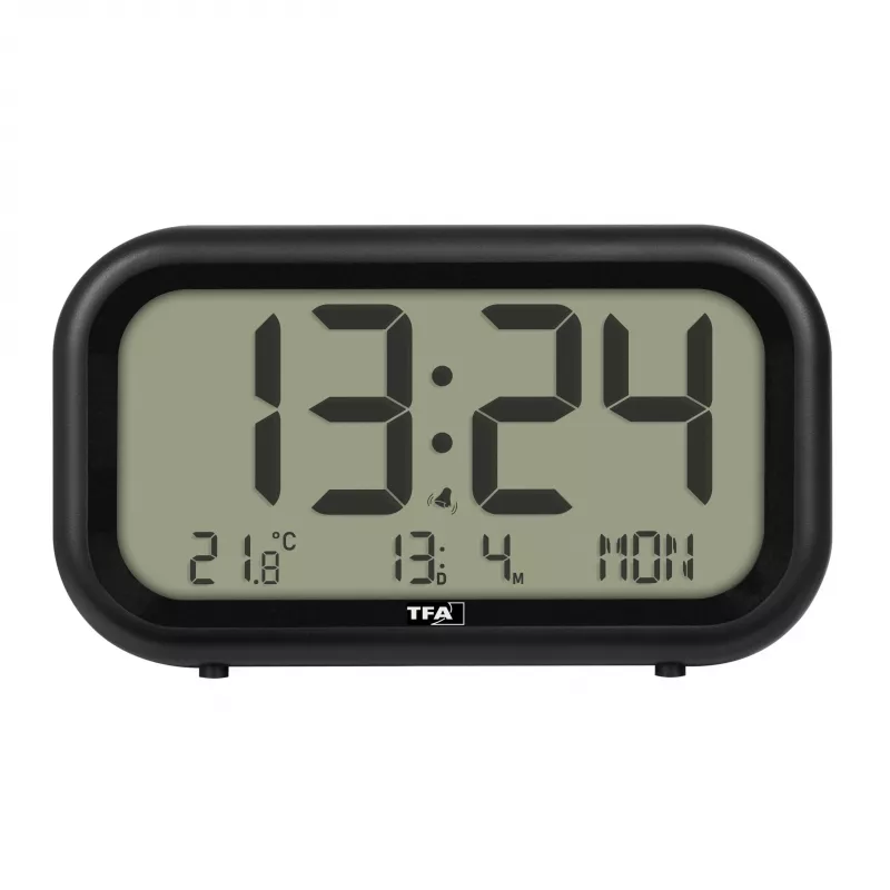 TFA Dostmann 60.2052.01 Sveglia al quarzo nero extra forte allarme display grande