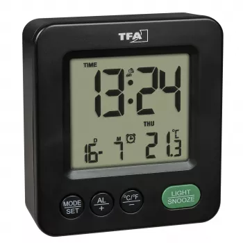 TFA Dostmann 60.2567.01 sveglia radio nera