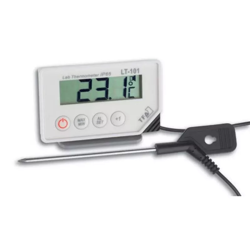 TFA Dostmann 30.1033 termometro digitale con memoria min/max, bianco/argento