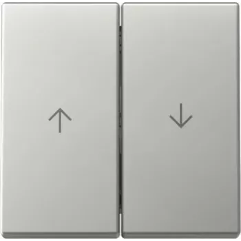 Gira System 55 Bilanciere 2 moduli con simboli a freccia, finitura acciaio inox 3294600