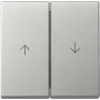 Gira System 55 Bilanciere 2 moduli con simboli a freccia, finitura acciaio inox 3294600