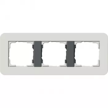 Gira System 55 Cornice coprifilo 3 moduli grigio chiaro/antracite 0213421