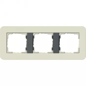 Gira System 55 Cornice coprifilo 3 moduli sabbia/antracite 0213427