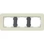 Gira System 55 Cornice coprifilo 3 moduli sabbia/antracite 0213427